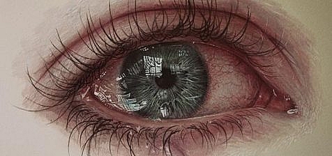 eye drawing with tears