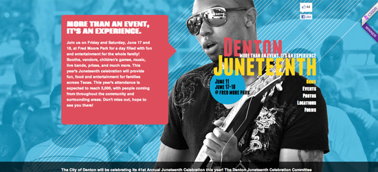 Denton Juneteenth website design