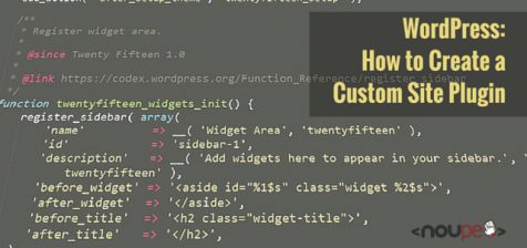 WordPress: How to Create a Custom Site Plugin